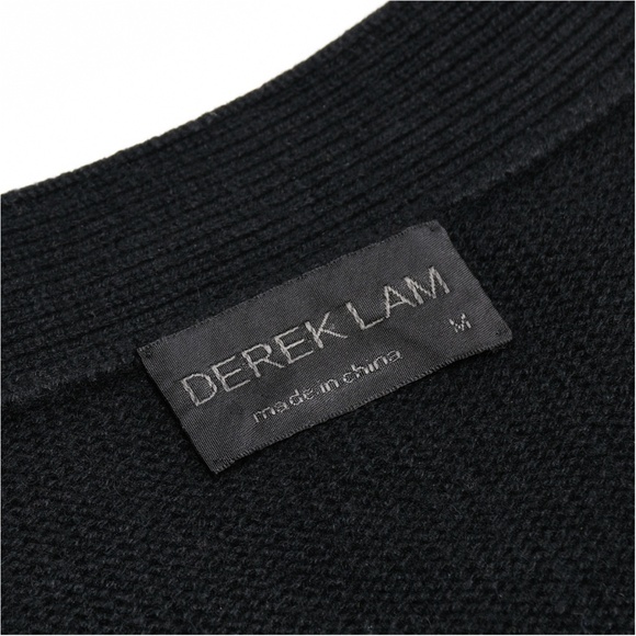 DEREK LAM Black Label Cashmere Cardigan in Black Size M - Picture 4 of 10